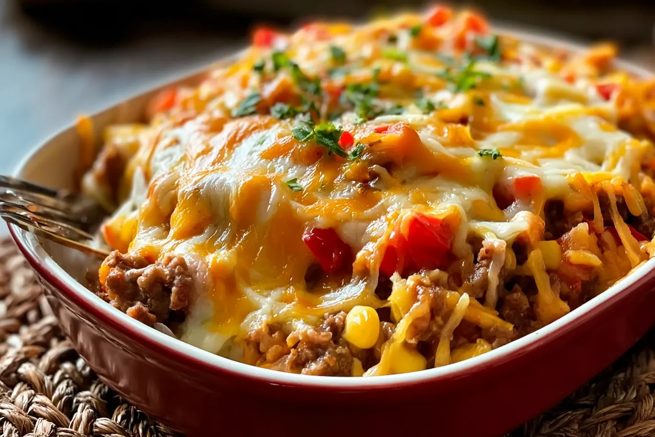 Keto Taco Casserole That's Cheesy, Meaty & Irresistibly Flavorful 