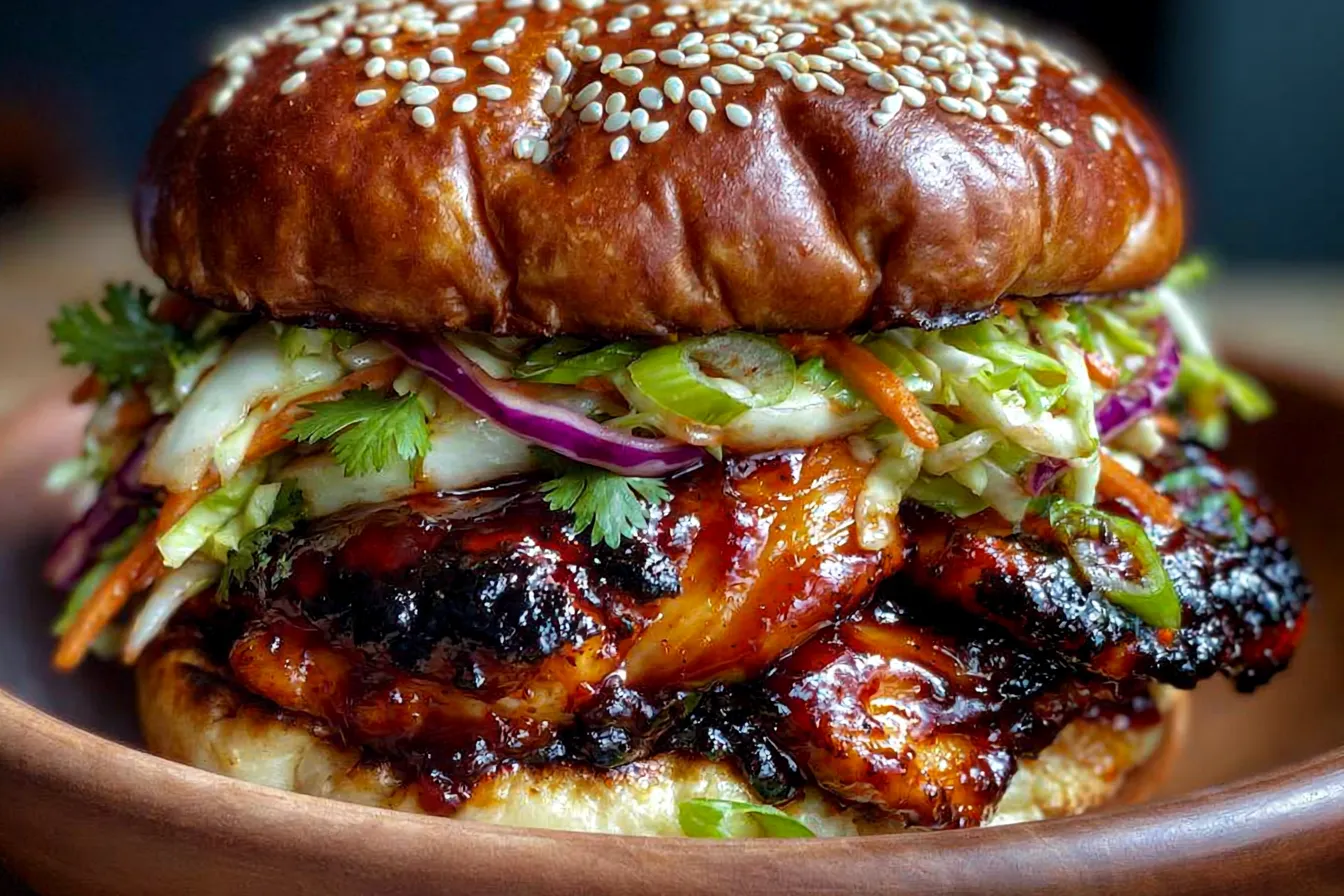 Korean BBQ Chicken Sandwich with Cabbage Slaw: Yum Alert! 4 Korean BBQ Chicken Sandwich with Cabbage Slaw: A Fiery Twist on Comfort Food