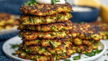 Low Carb Zucchini Fritters Freshly Made