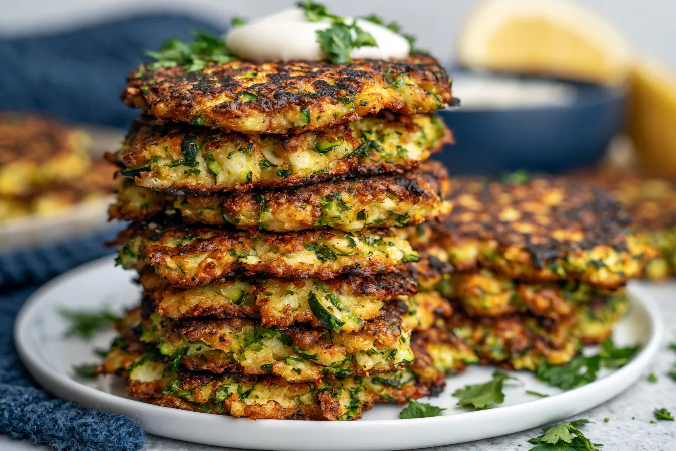 Low Carb Zucchini Fritters: Delicious and Guilt-Free Treats 3 Low Carb Zucchini Fritters Freshly Made