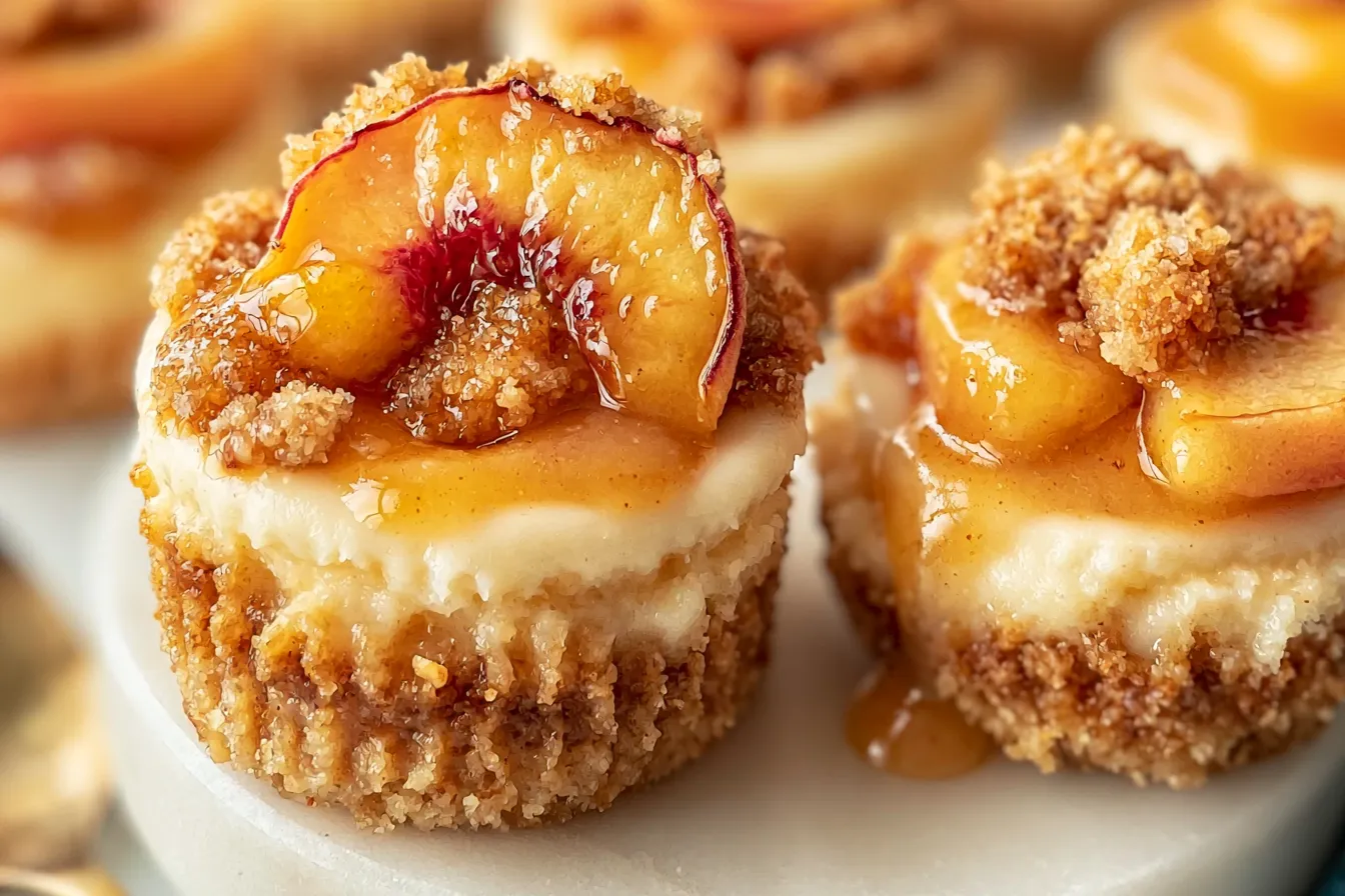 Mini Peach Cobbler Cheesecakes Recipe – Delicious Cups to Enjoy 3 Mini Peach Cobbler Cheesecakes – Perfect Individual Cups