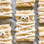 Mummy Rice Krispie Treats (fun for kids to make) - A Spooky Delight! 15 Mummy Rice Krispie Treats for Halloween Fun