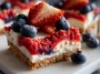 No-Bake Flag Cheesecake Bars Ready to Serve