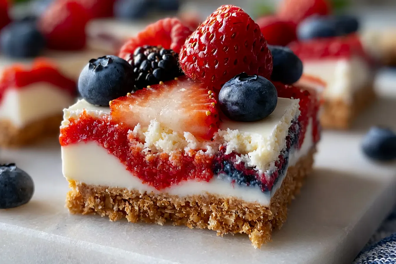No-Bake Flag Cheesecake Bars: A Festive Treat!