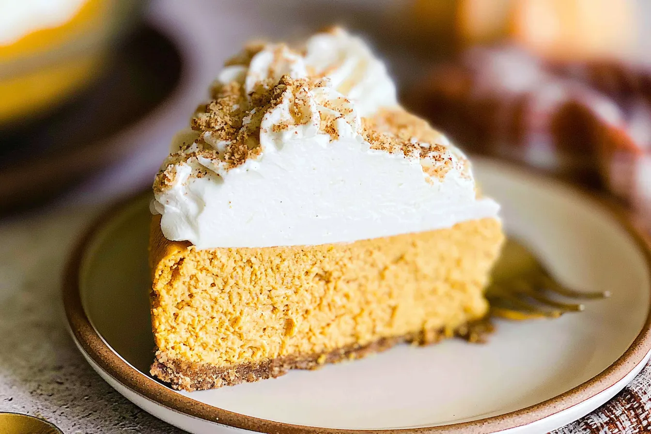 No Bake Pumpkin Cheesecake Slices Ready to Serve