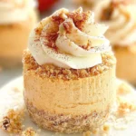 No Bake Pumpkin Mini Cheesecakes Ready to Serve