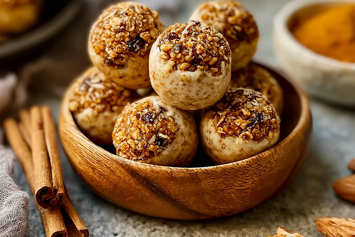 No-Bake Pumpkin Pie Energy Balls - Healthy Snack Recipe