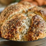 No Knead Garlic Herb Dutch Oven Bread Recipe (Crispy Crust) 15 Golden Crispy Crust No Knead Garlic Herb Bread