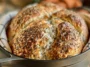 Golden Crispy Crust No Knead Garlic Herb Bread