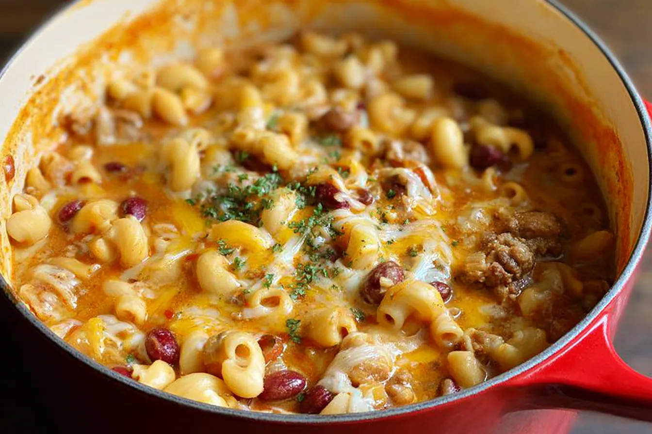 One Pot Chili Mac and Cheese 