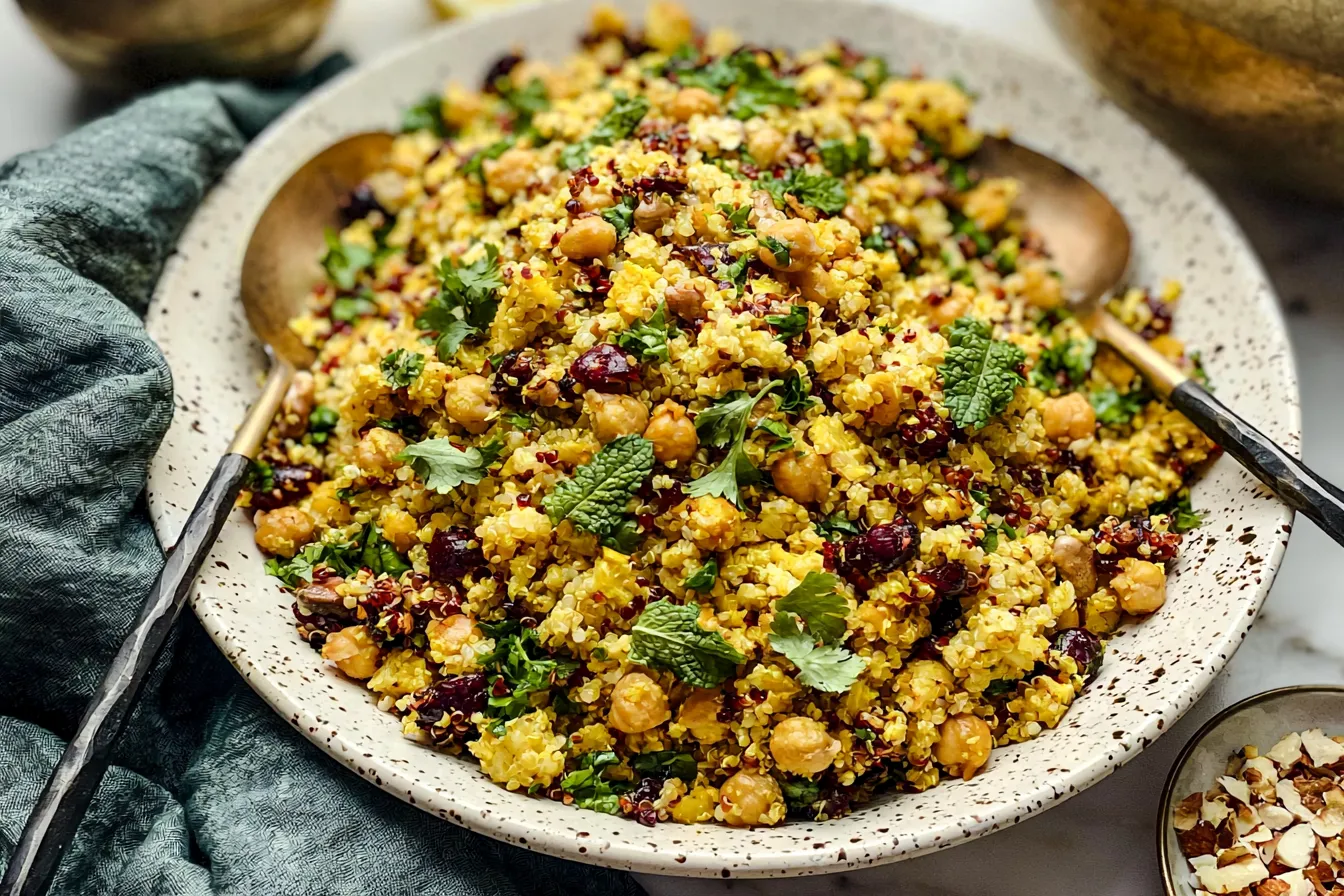 One Pot Moroccan-Inspired Chickpea Quinoa Salad Recipe 4 One Pot Moroccan-Inspired Chickpea Quinoa Salad