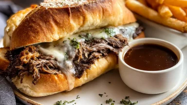 Outstanding Slow Cooker French Dip Sandwiches Served Fresh
