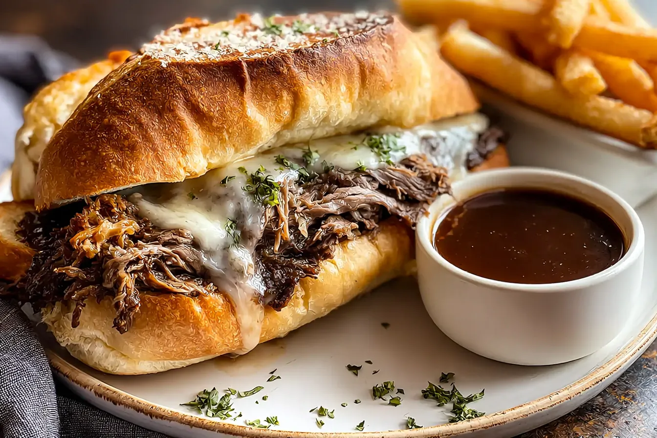 Outstanding Slow Cooker French Dip Sandwiches Served Fresh
