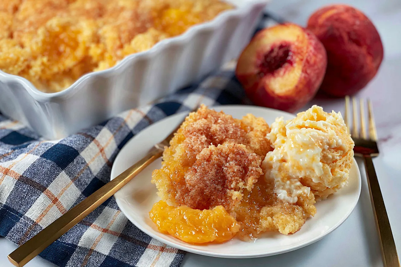 Peach Dump Cake: Quick & Delicious Dessert Idea! 4 Peach Dump Cake