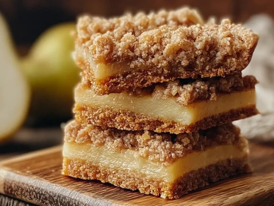 Delicious Pear Bars Fresh Out of the Oven