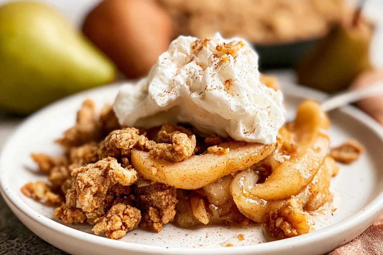Delicious Pear Crisp Fresh from the Oven