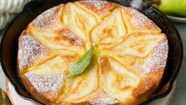 Delicious Pear Custard Pie Freshly Baked