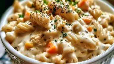 perfect weeknight dinner creamy chicken pot pie pasta in 1 hour 1