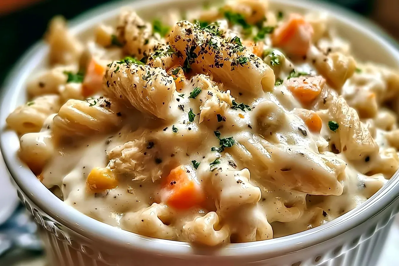 perfect weeknight dinner creamy chicken pot pie pasta in 1 hour 1