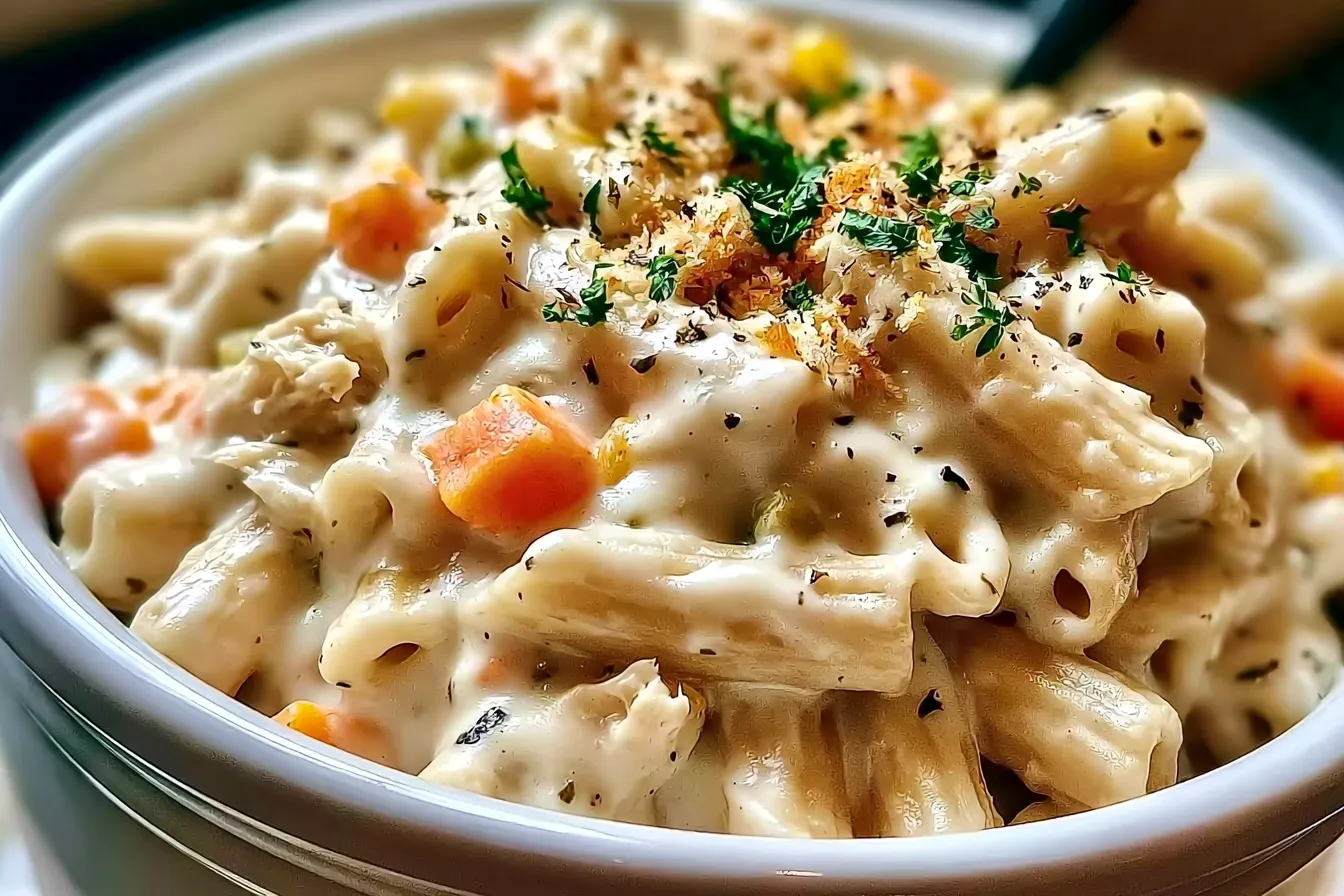 Perfect Weeknight Dinner: Creamy Chicken Pot Pie Pasta 4 Perfect Weeknight Dinner: Creamy Chicken Pot Pie Pasta in 1 Hour