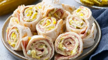 Tasty Pickle Dip Pinwheels Ready to Serve