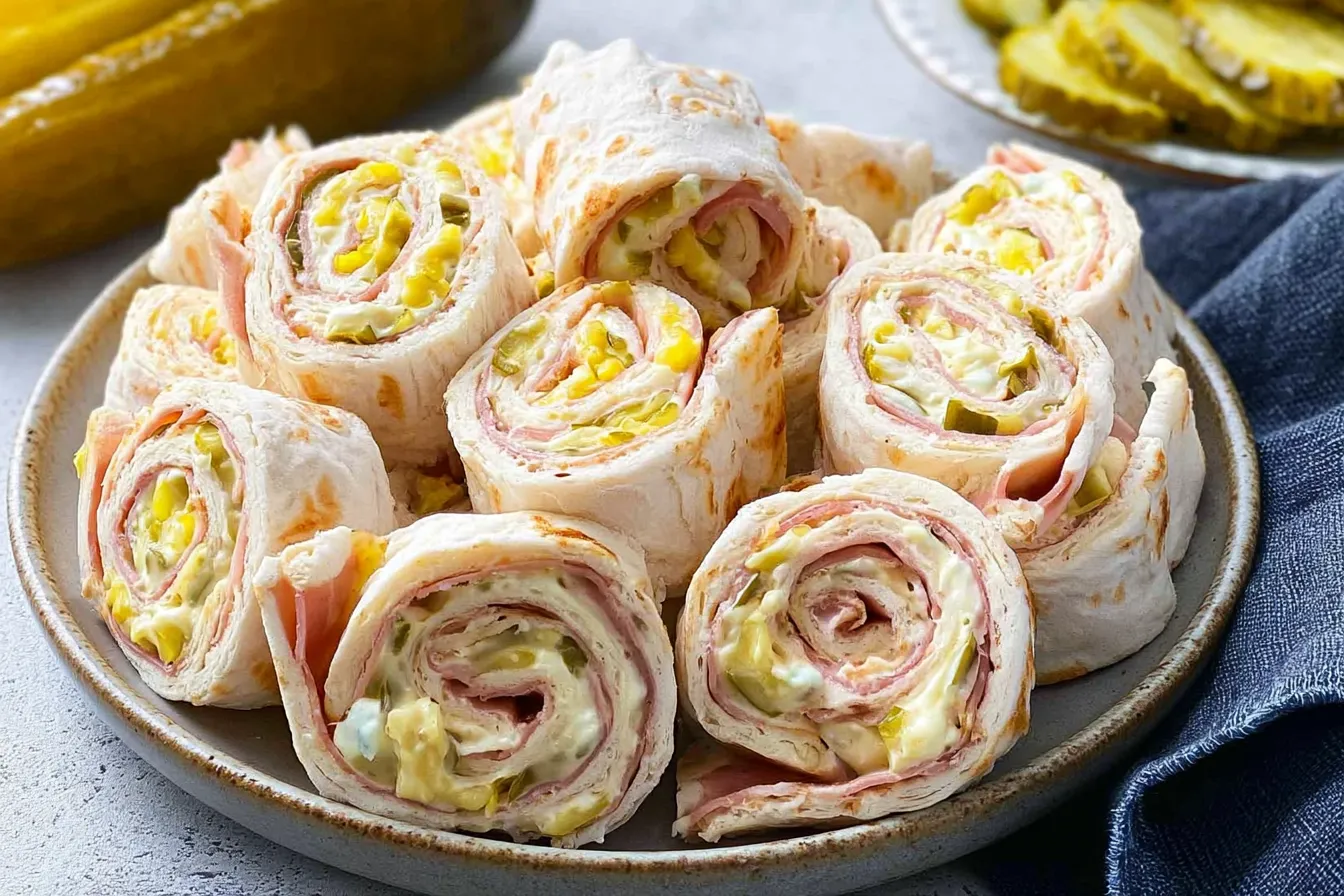 Tasty Pickle Dip Pinwheels Ready to Serve