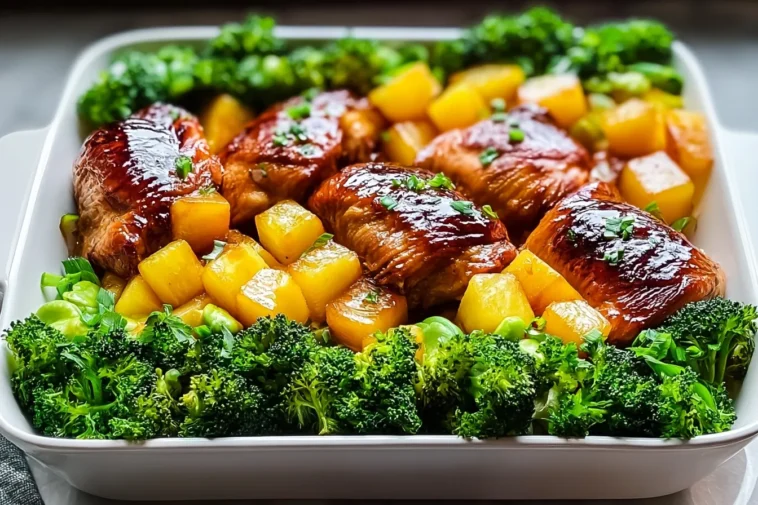 Pineapple Chicken Sheet Pan Dinner: A Sweet Delight in One Pan 3 Pineapple Chicken Sheet Pan Dinner Ready to Serve