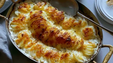 Creamy Potatoes Au Gratin Freshly Baked
