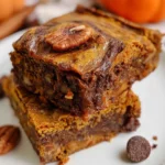Homemade Pumpkin Brownies Fresh from the Oven