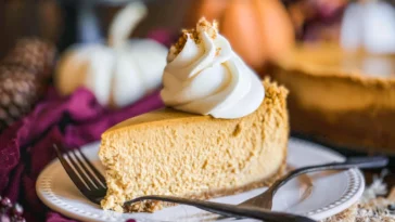 Creamy Pumpkin Cheesecake Slice