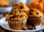 Pumpkin Chocolate Chip Muffins Fresh Out of the Oven
