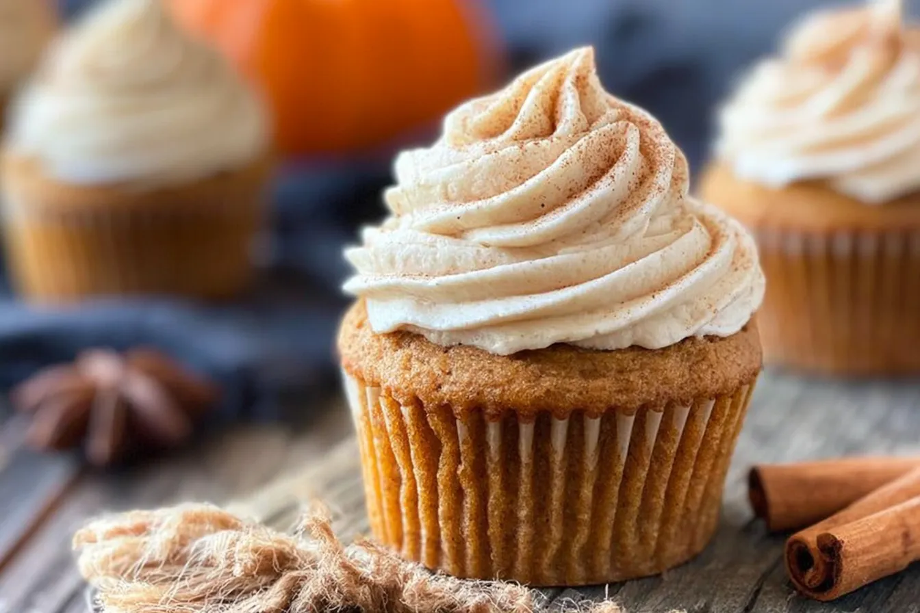 Pumpkin Cupcakes with Cinnamon Cream Cheese Frosting Delight 4 Pumpkin Cupcakes with Cinnamon Cream Cheese Frosting