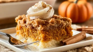 Pumpkin Dump Cake Freshly Baked and Ready to Serve
