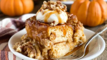 Pumpkin French Toast Casserole Freshly Baked
