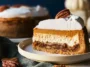 Pumpkin Pecan Pie Cheesecake Slice