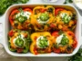 Delicious Quick and Easy Taco Stuffed Peppers with Ground Turkey