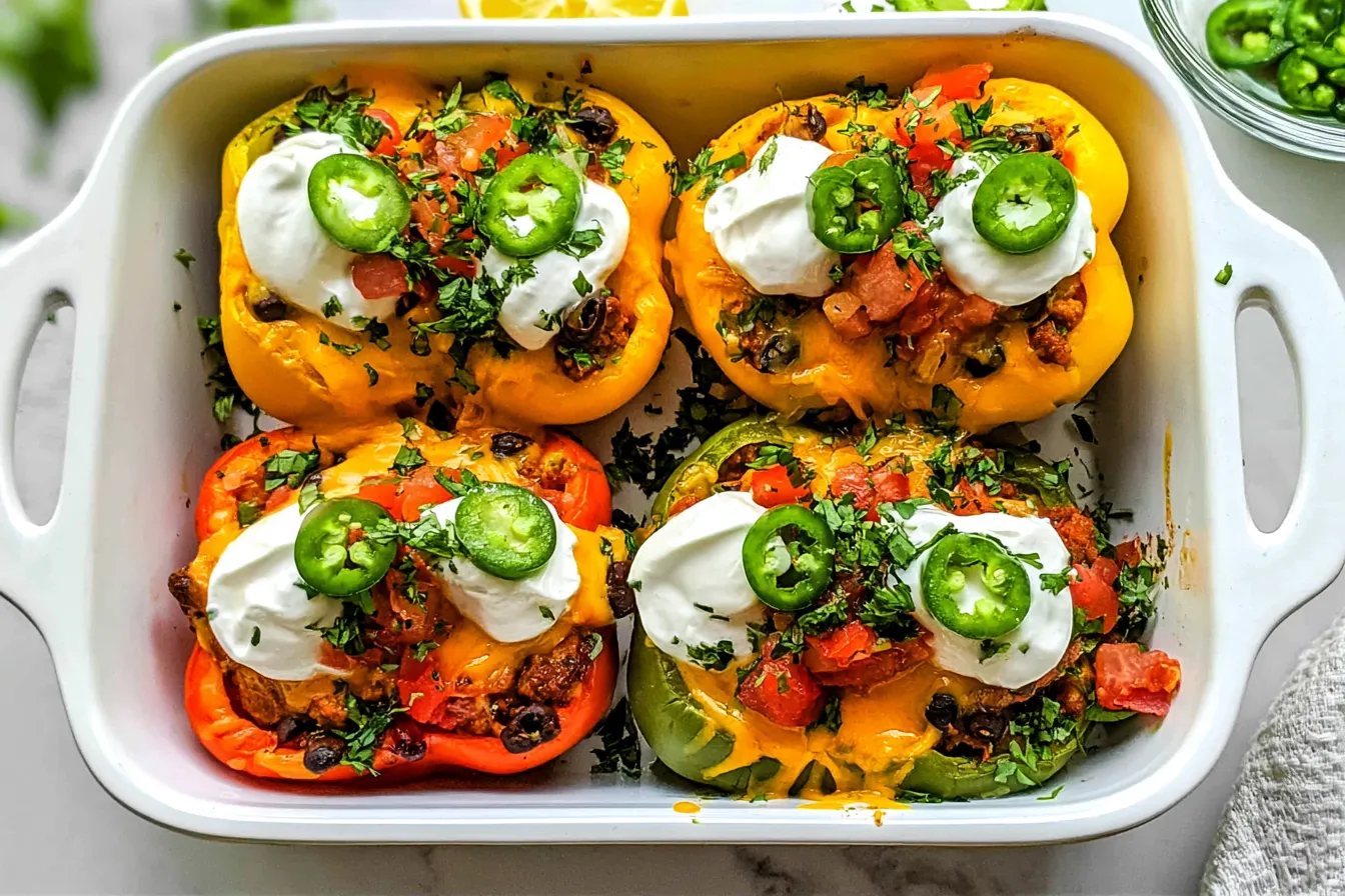 Quick and Easy Taco Stuffed Peppers – With Ground Turkey Delight 4 Quick and Easy Taco Stuffed Peppers – With Ground Turkey