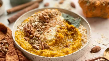 Quick Pumpkin Oatmeal Served in a Cozy Bowl