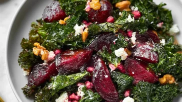 Vibrant Roasted Beet and Kale Salad Ready to Serve