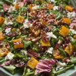 Roasted Butternut Squash Salad with Greens and Nuts