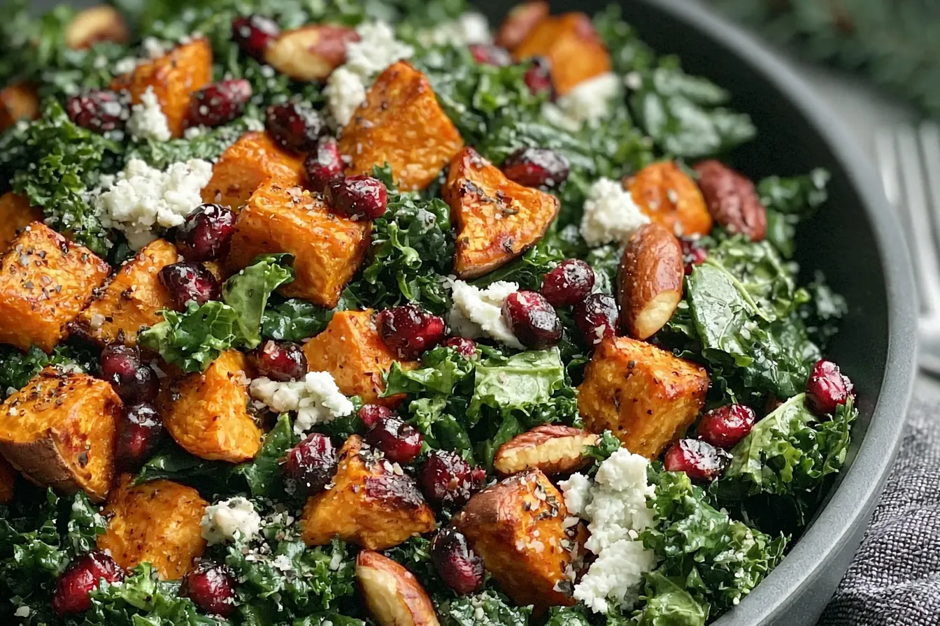 Roasted Sweet Potato Kale Salad: A Healthy Delight 4 Roasted Sweet Potato Kale Salad