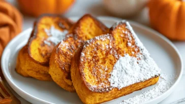 Delicious Seasonal Pumpkin French Toast Ready to Serve