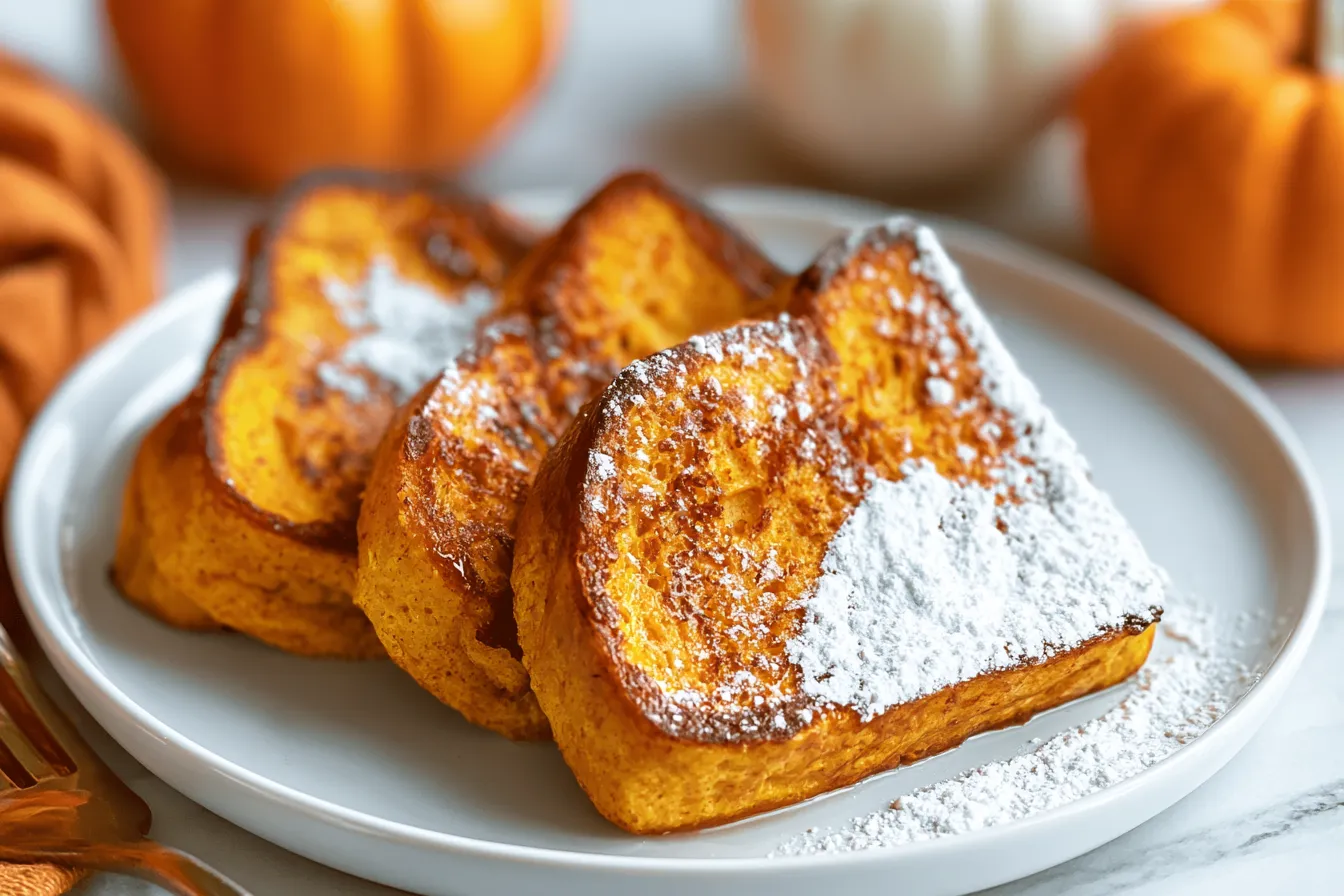 Delicious Seasonal Pumpkin French Toast Ready to Serve