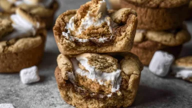 Delicious S’mores Cookie Cups Ready to Enjoy