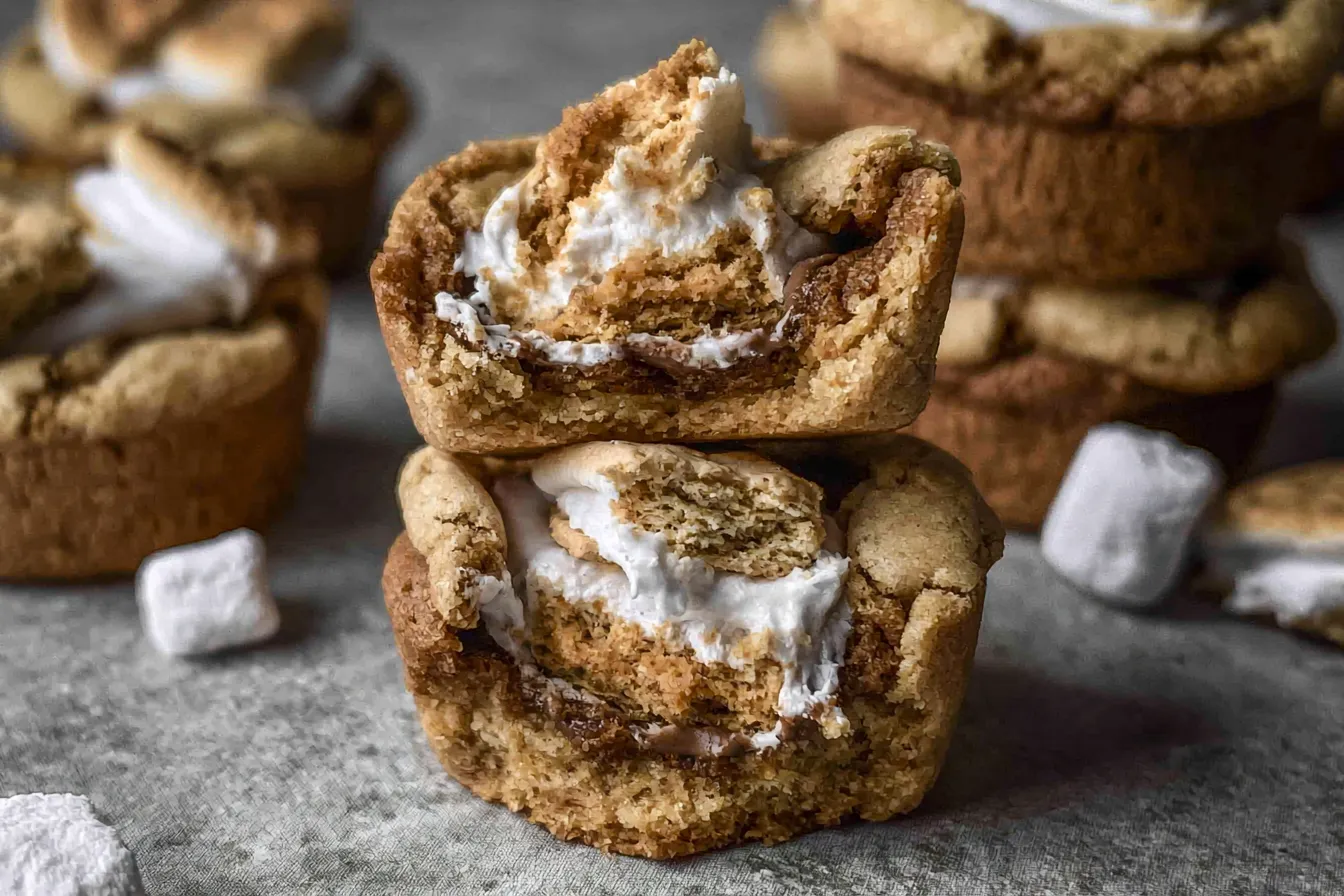 Delicious S’mores Cookie Cups Ready to Enjoy