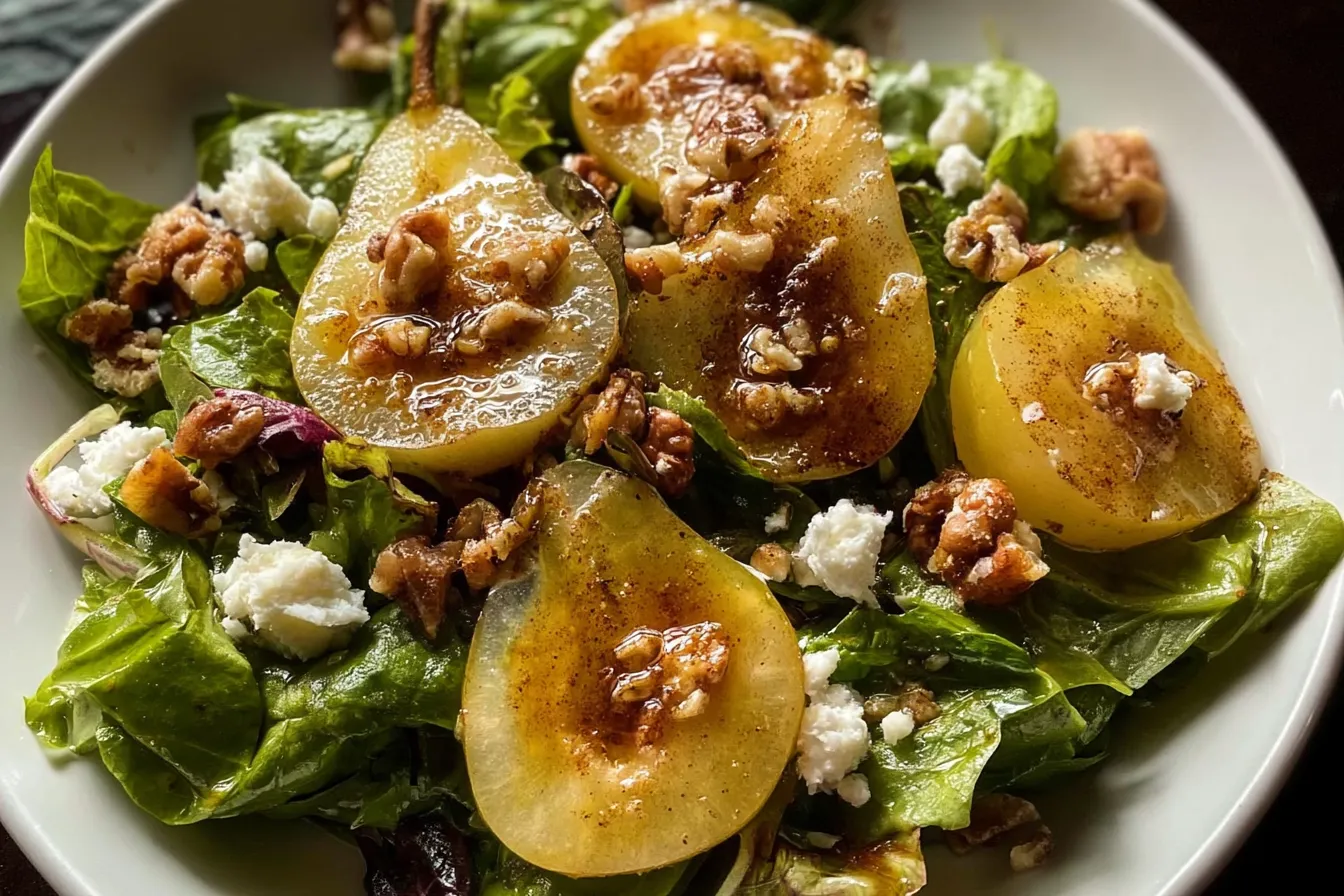 Spiced Pear Greens Salad: A Delightful Fall Treat 4 Spiced Pear Greens Salad