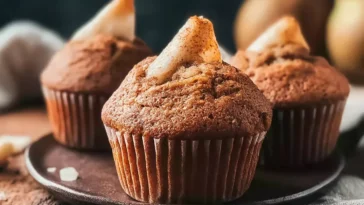 Delicious Spiced Pear Muffins Freshly Baked