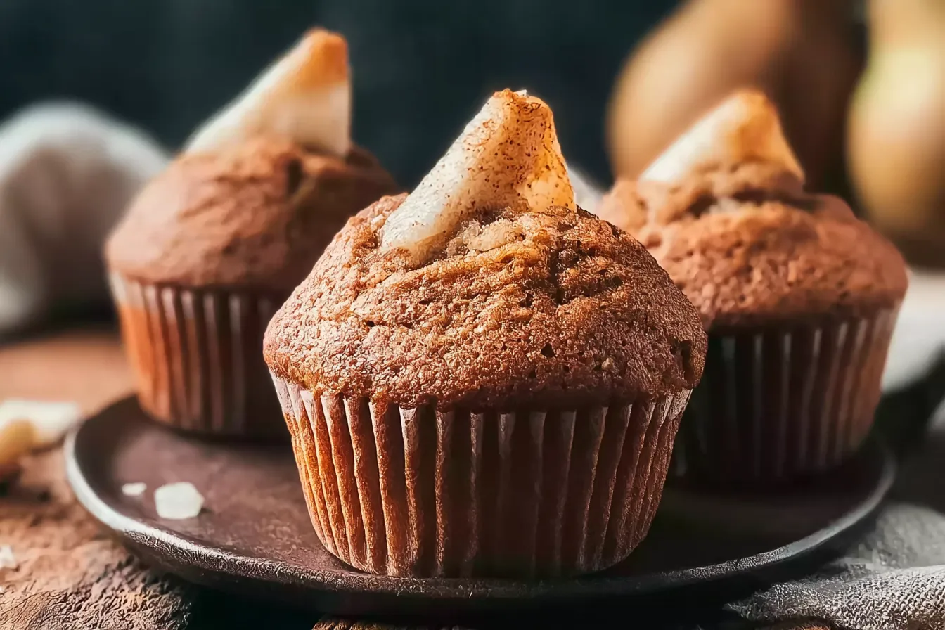 Delicious Spiced Pear Muffins Freshly Baked