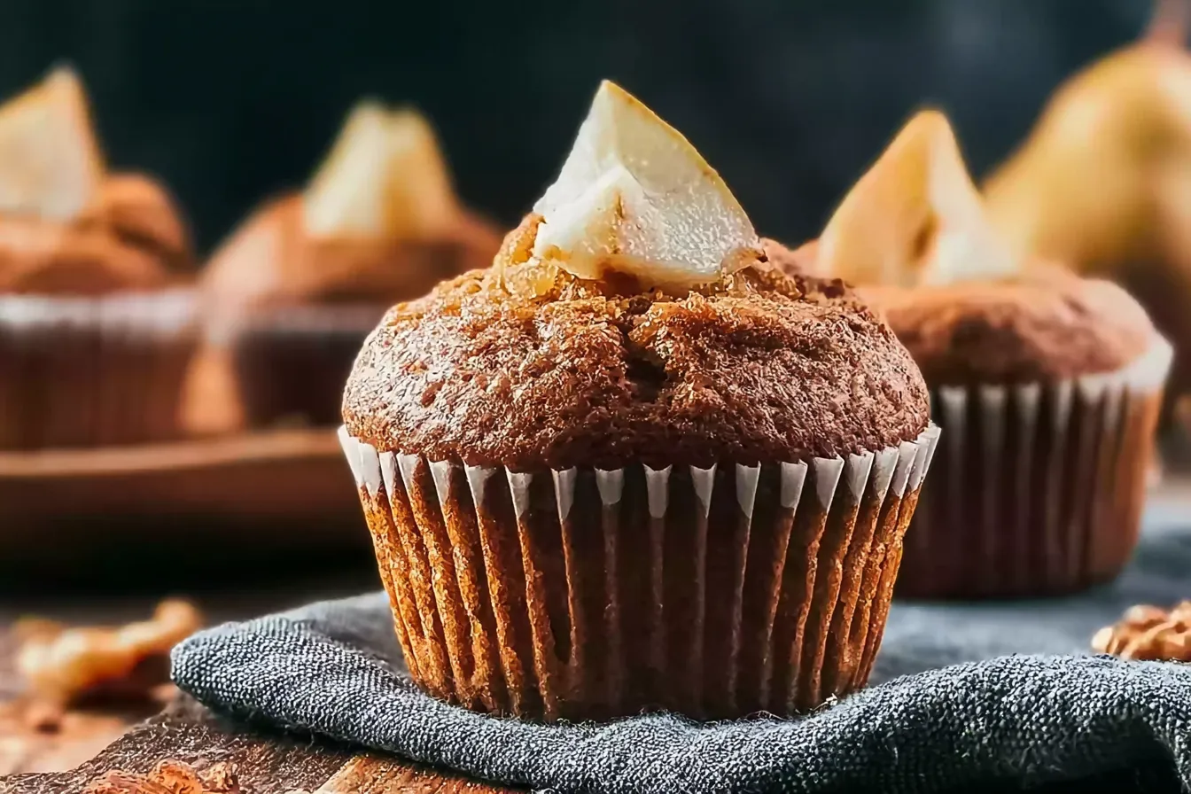 Spiced Pear Muffins Freshly Baked and Ready to Enjoy