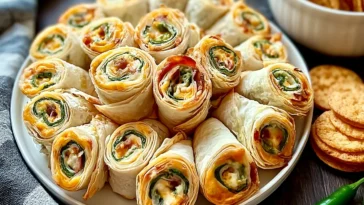 Spicy Jalapeno Popper Pinwheels with RITZ Crisp Thins
